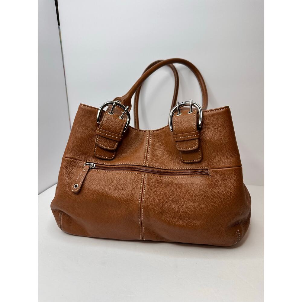 Tignanello Genuine Leather Shoulder Satchel Bag Classic Tan/Brown - Picture 7 of 7
